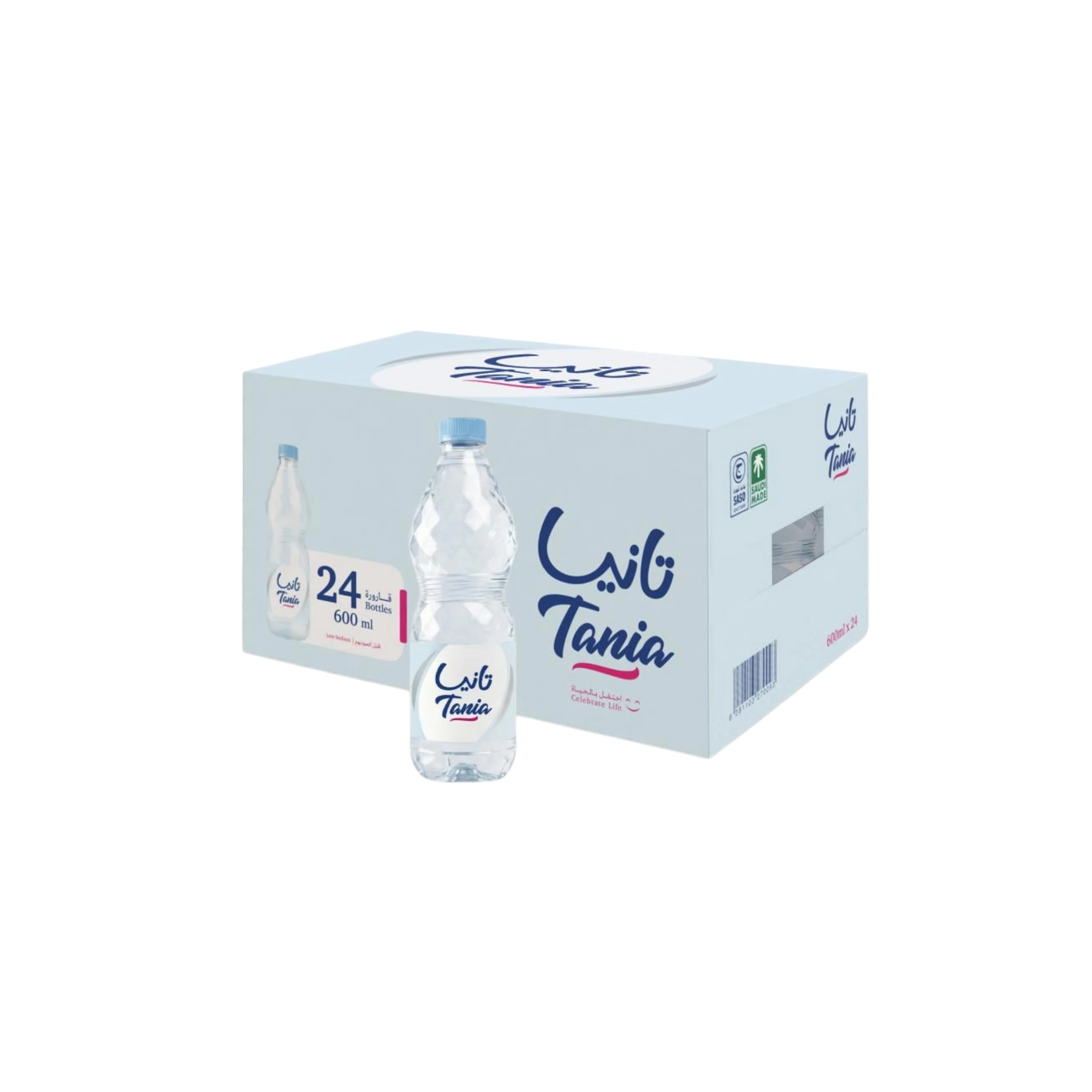 10 كراتين مياه تانيا 600 مل 24 عبوة